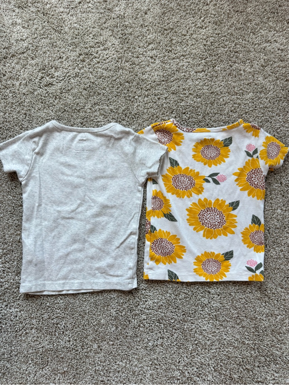 Carter’s Girls Pajama set 4 piece bundle pants, short Sunflower Giraffe Size 4T - Picture 5 of 11